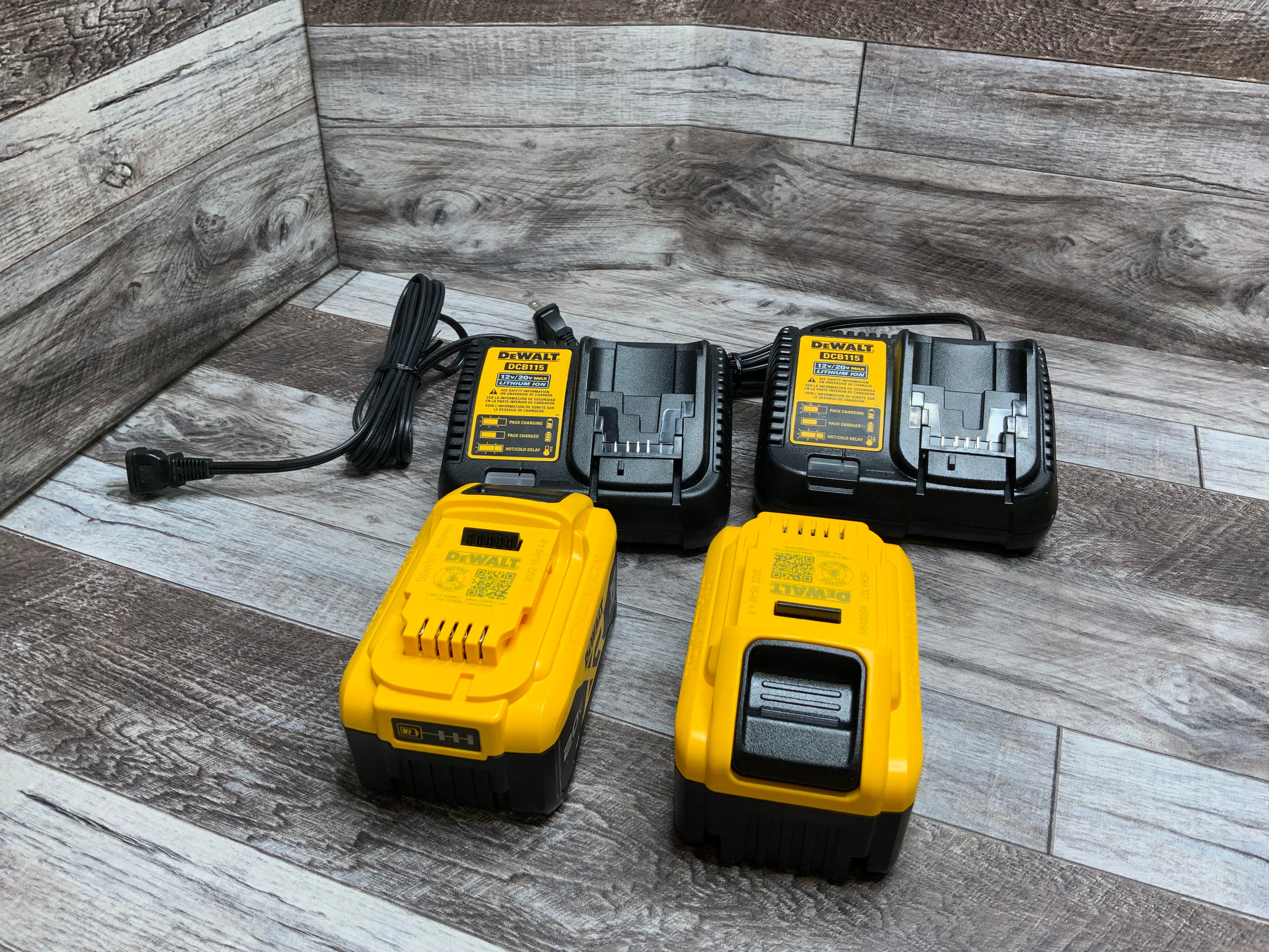 DEWALT 20V MAX XR Battery, 10.0Ah & DCB115 Battery Charger 2-Pack (8156641722606)